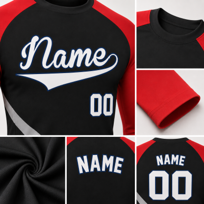 Crossed Waist Bands Black Customizable Long Sleeve Compression Shirt