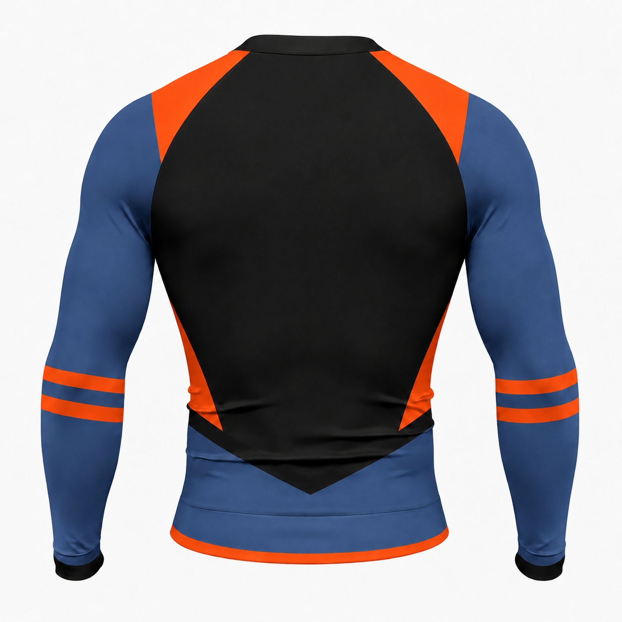 Shoulder Chevron Black Customizable Long Sleeve Compression Shirt