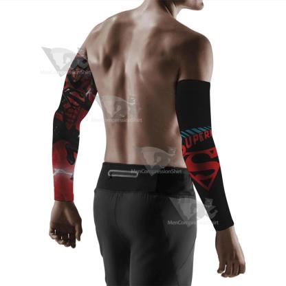 Black Suit Version Of Superman Red Compression Arm Sleeve
