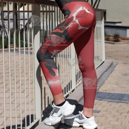 Black Suit Version Of Superman Red Women Compression Legging-MensCompressionShirt