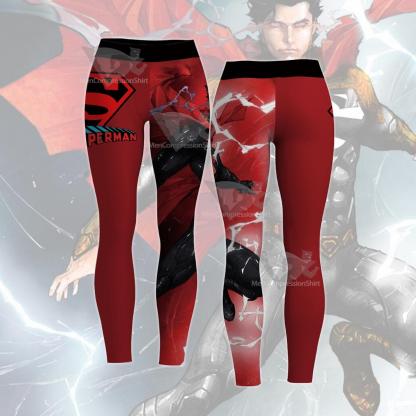 Black Suit Version Of Superman Red Women Compression Legging-MensCompressionShirt
