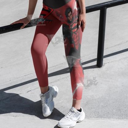 Black Suit Version Of Superman Red Women Compression Legging-MensCompressionShirt