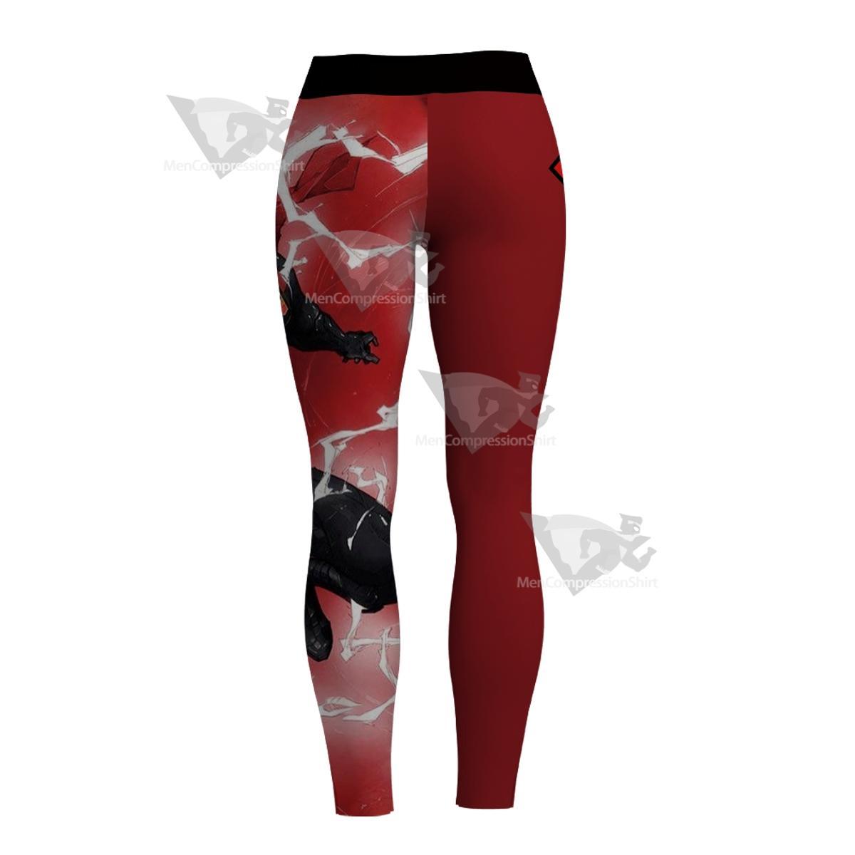 Black Suit Version Of Superman Red Women Compression Legging-MensCompressionShirt