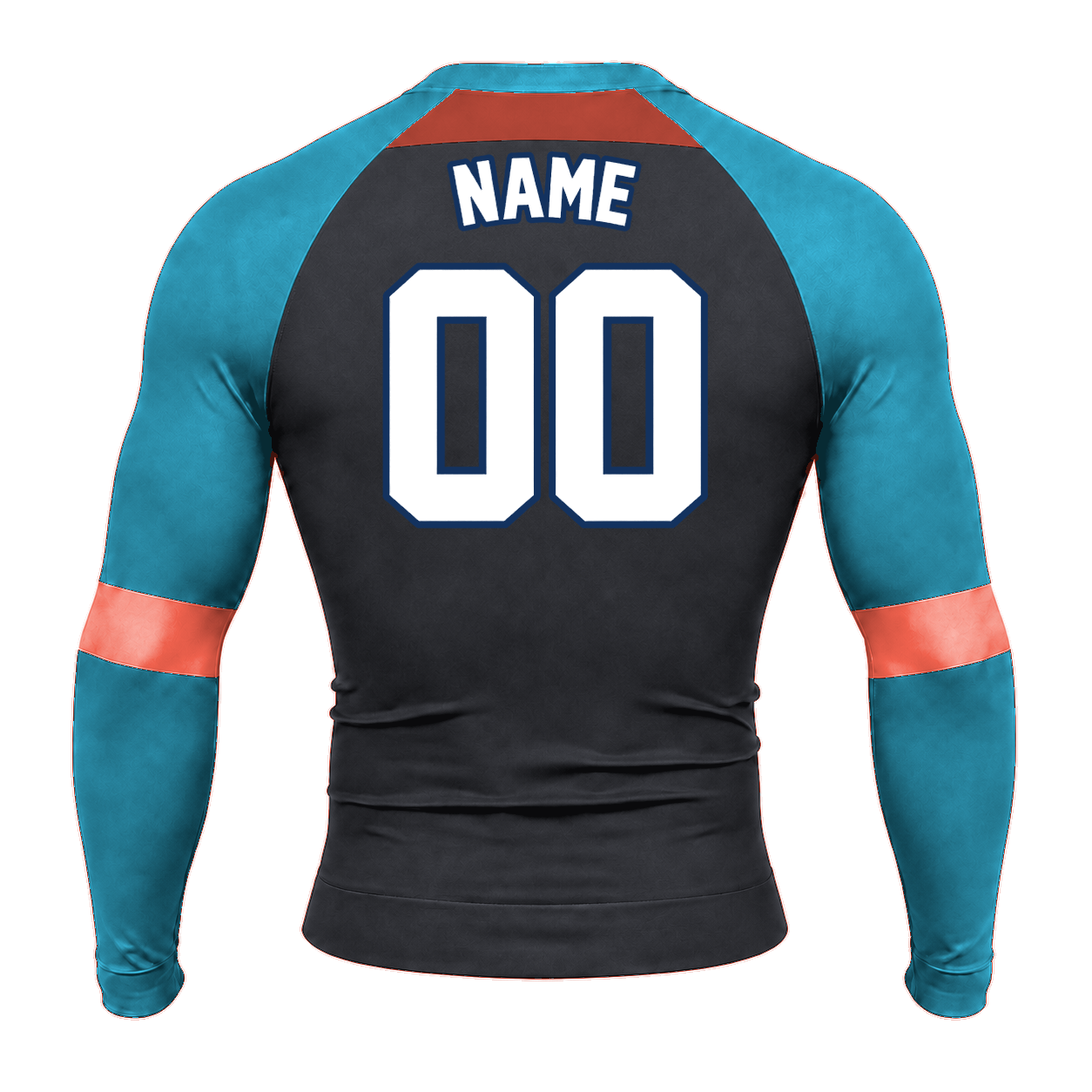 Shoulder Chevron Charcoal Customizable Long Sleeve Compression Shirt