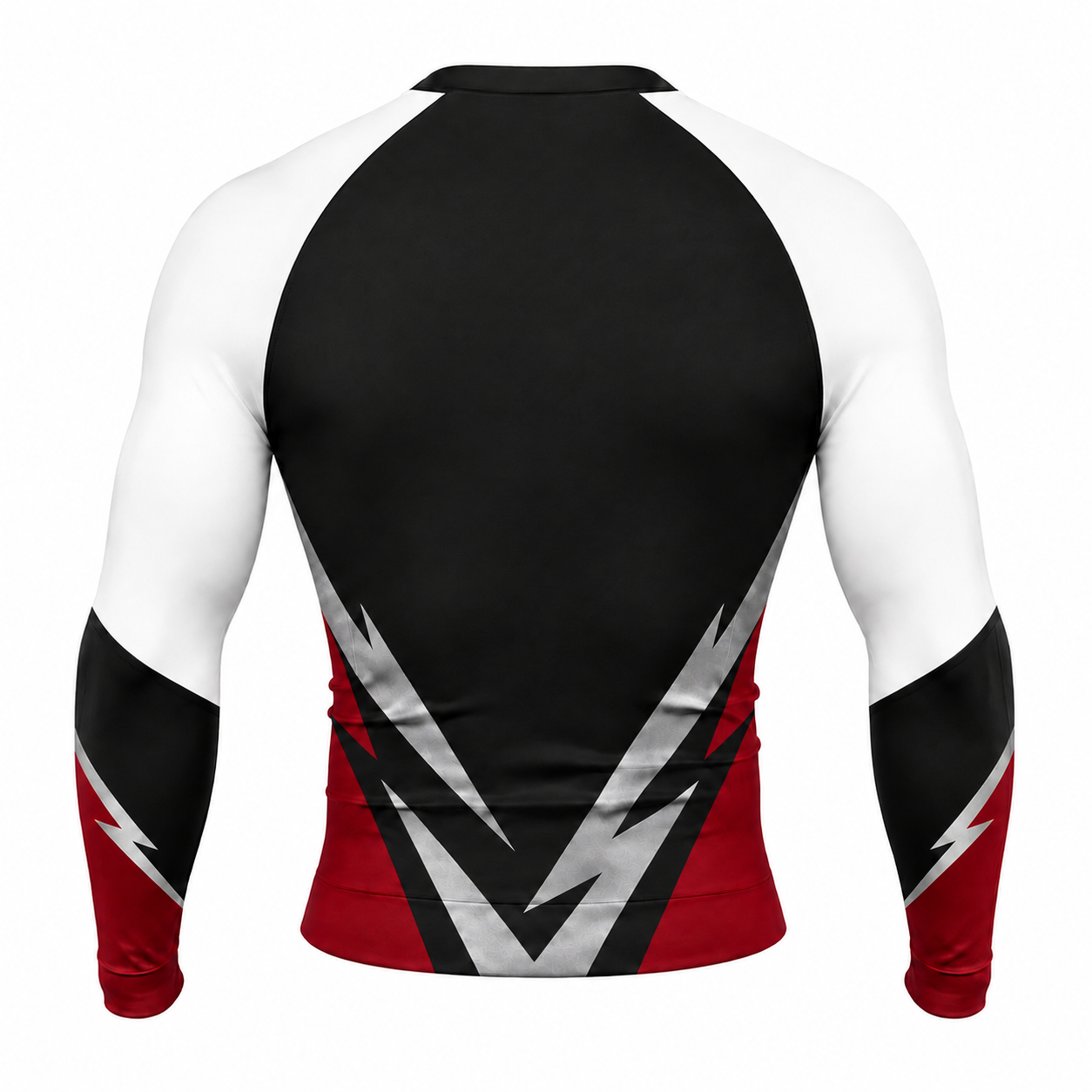 Lightning Chevron Black Customizable Long Sleeve Compression Shirt