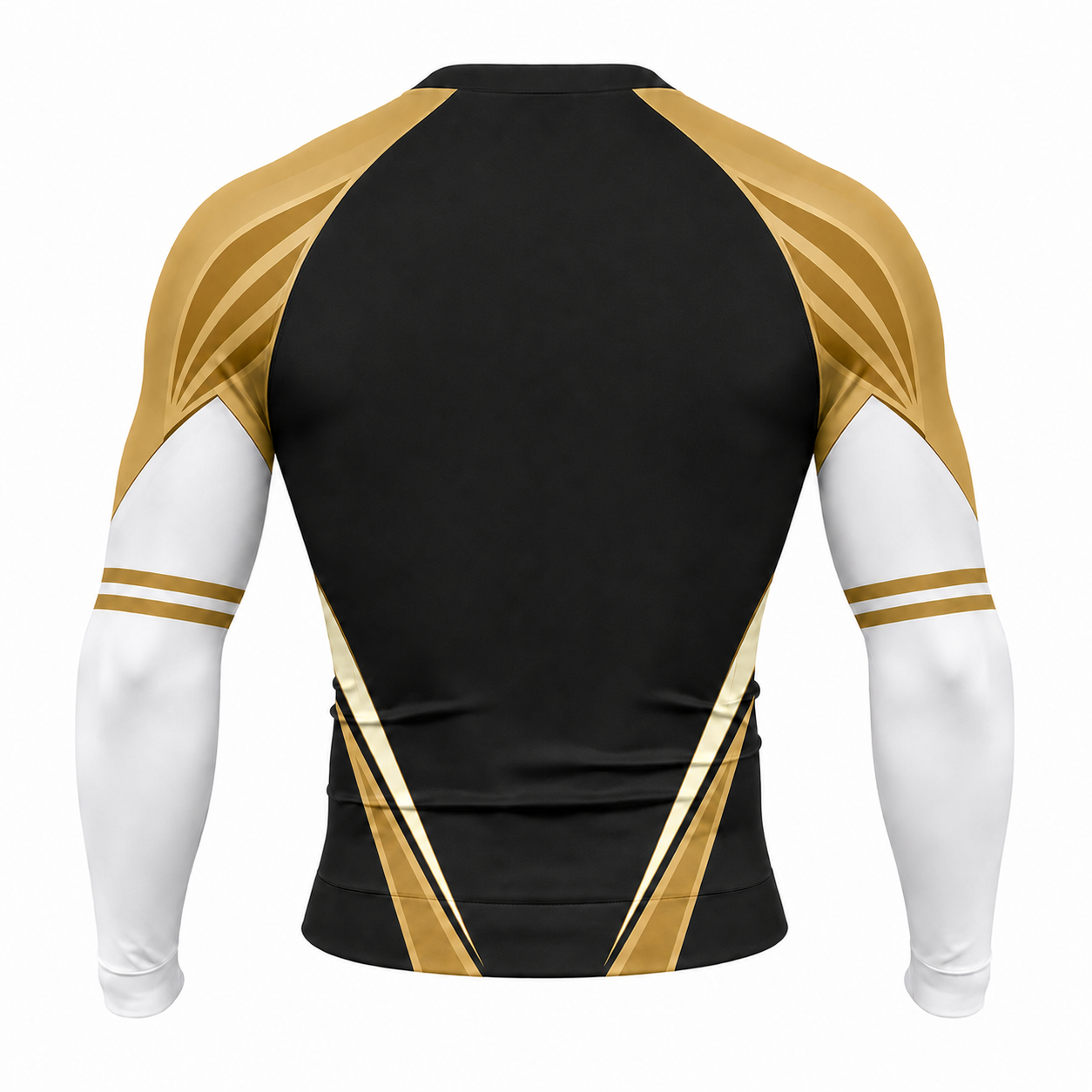 Wing Chevron Black Customizable Long Sleeve Compression Shirt
