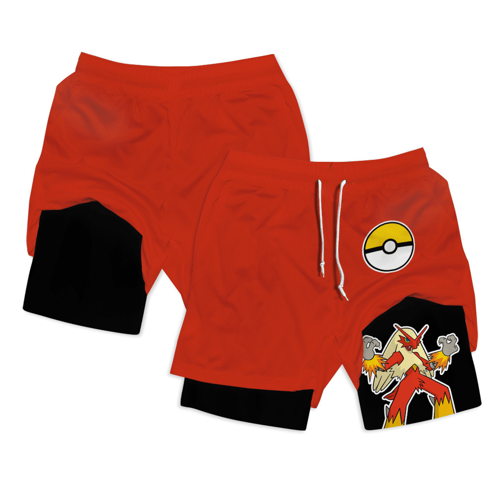 Blaziken Anime Compression Gym Shorts