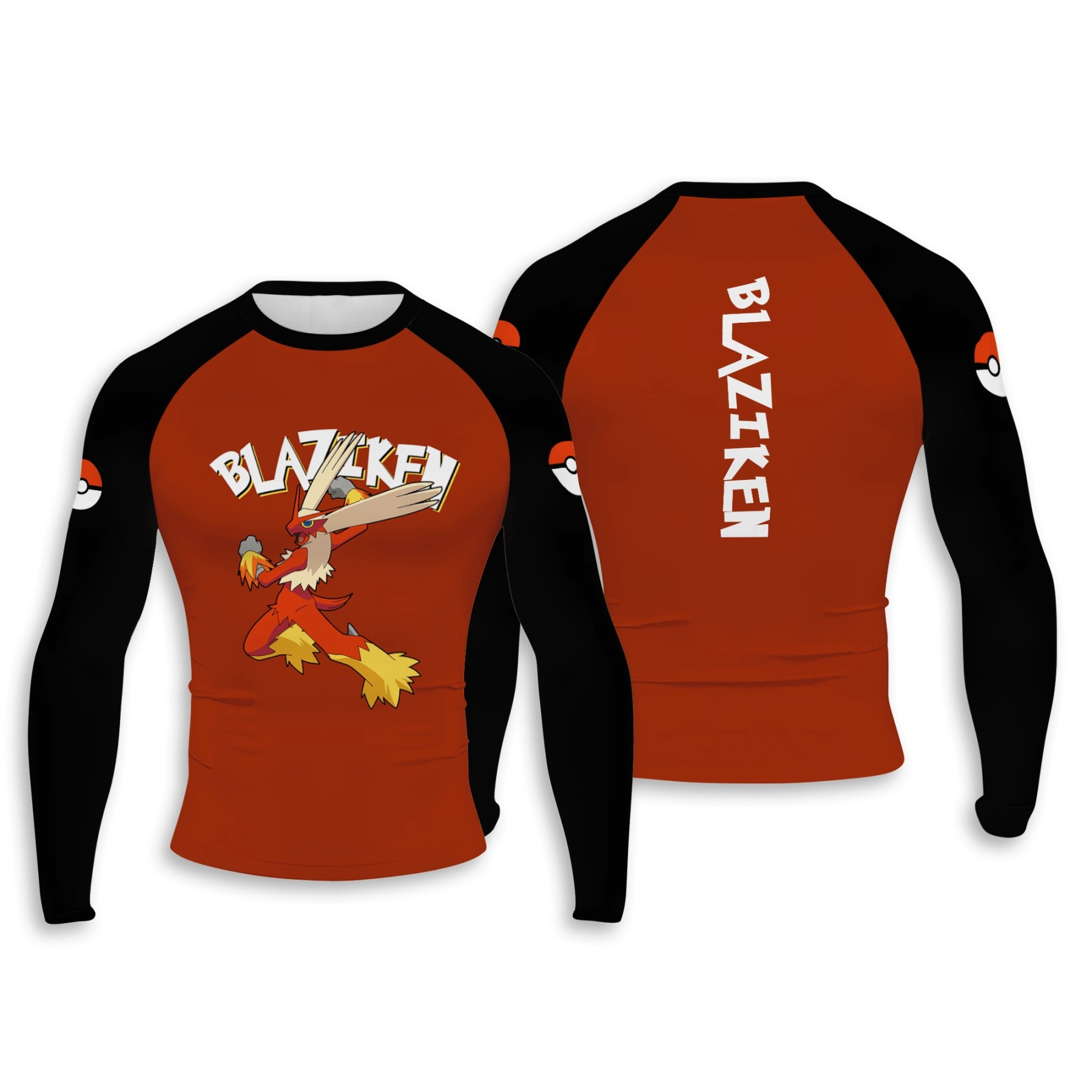 Blaziken Men Long Sleeve Compression Shirt