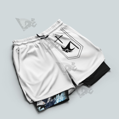Bleach Hitsugaya Toushirou White Men Compression Gym Short