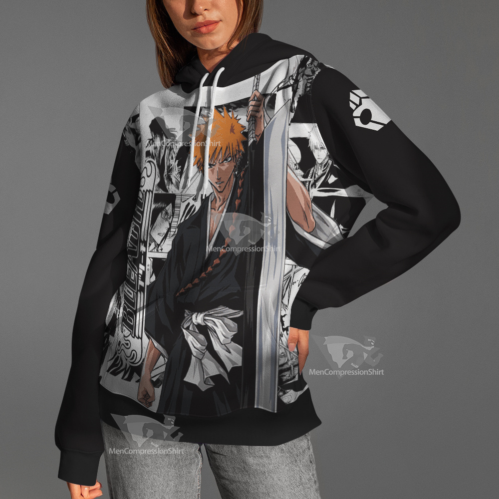 Bleach Ichigo Bleach Splash Ink Cosplay Hoodie