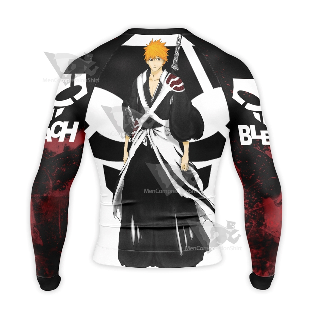Bleach Ichigo Kurosaki Black Long Sleeve Compression Shirt