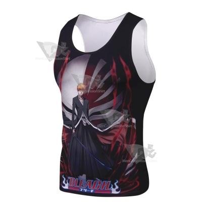 Bleach Ichigo Kurosaki Black Sleeveless Compression Shirt