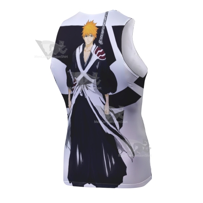 Bleach Ichigo Kurosaki Black Sleeveless Compression Shirt