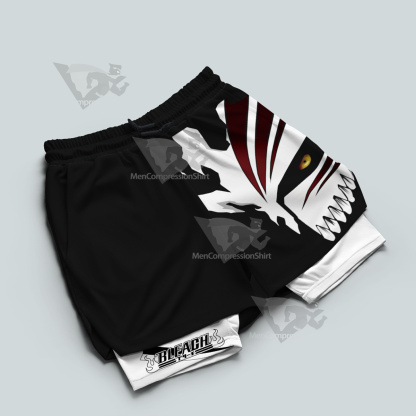 Bleach Kurosaki Ichigo Black Men Compression Gym Short-MensCompressionShirt