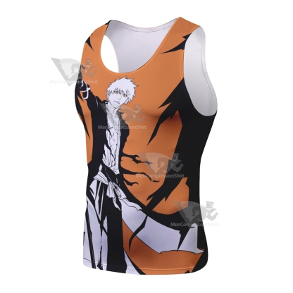 Bleach Thousand Year Orange Sleeveless Compression Shirt