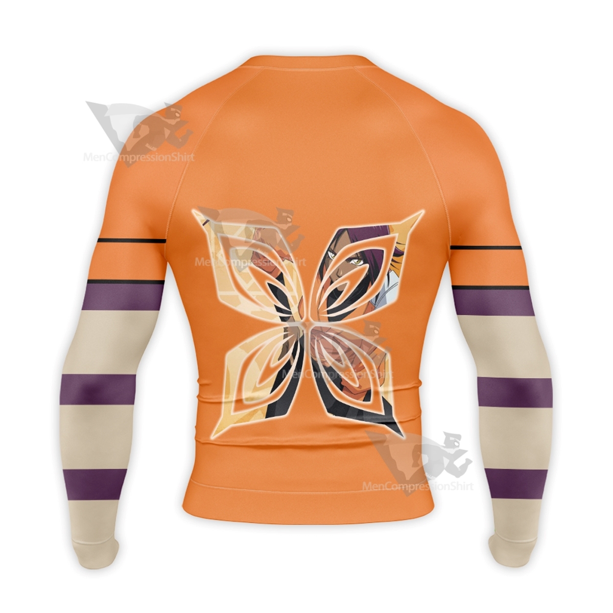 Bleach Yoruichi Orange Long Sleeve Compression Shirt