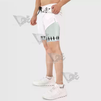 Bleach Zaraki Kenpachi White Men Compression Gym Short