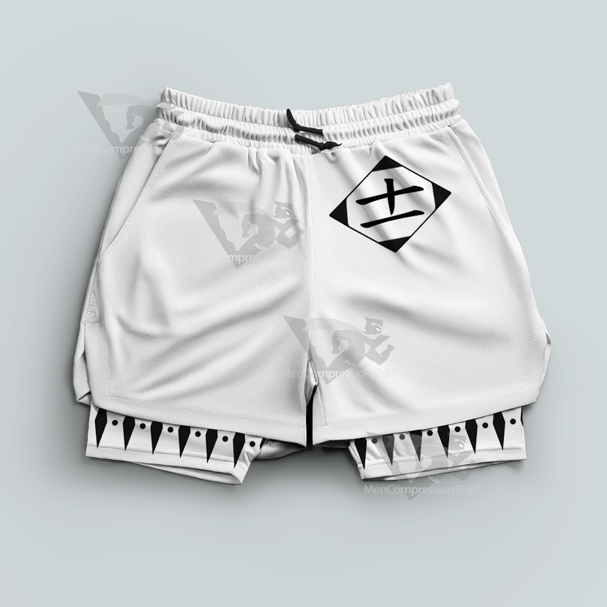 Bleach Zaraki Kenpachi White Men Compression Gym Short