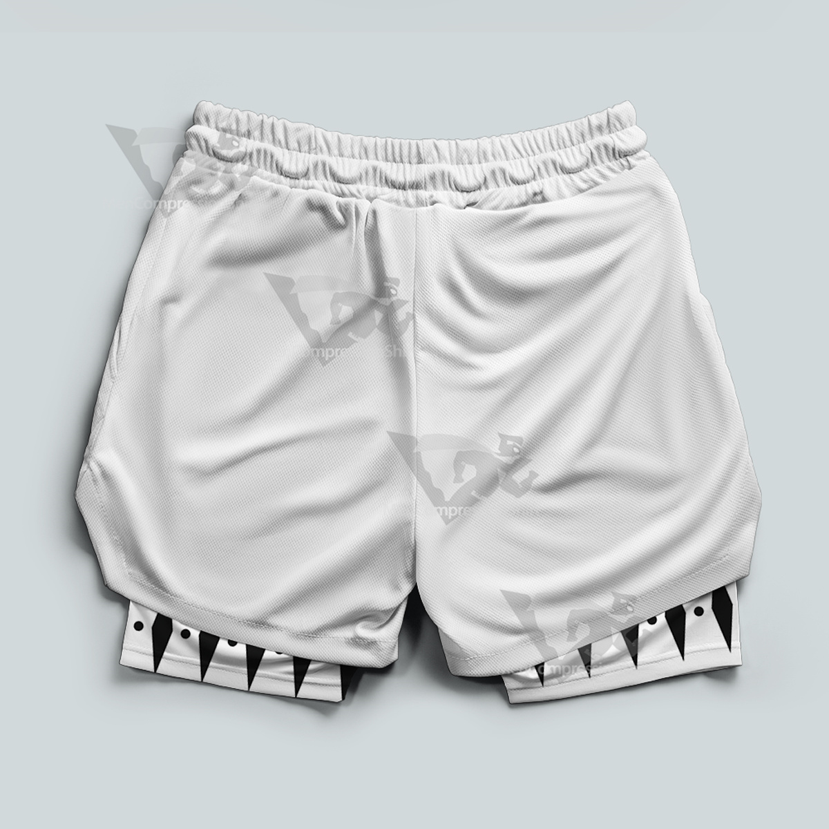 Bleach Zaraki Kenpachi White Men Compression Gym Short