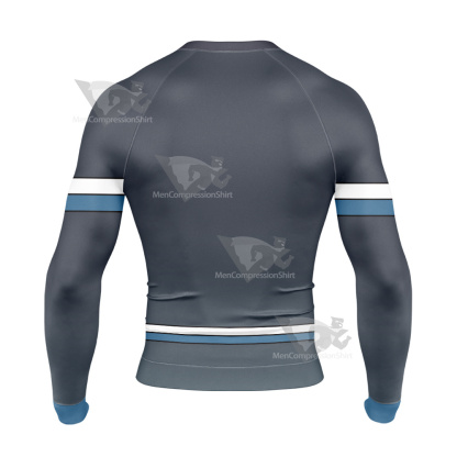 Blood Lad Staz Charlie Blue Cosplay Long Sleeve Compression Shirt