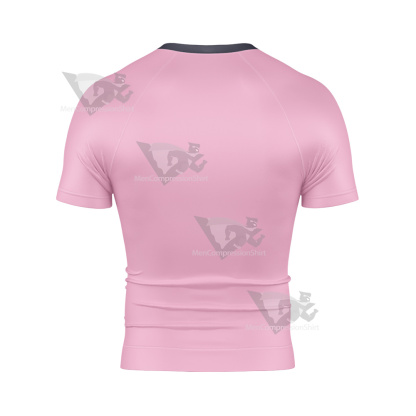Blood Lad Taz Charlie Pink Cosplay Short Sleeve Compression Shirt