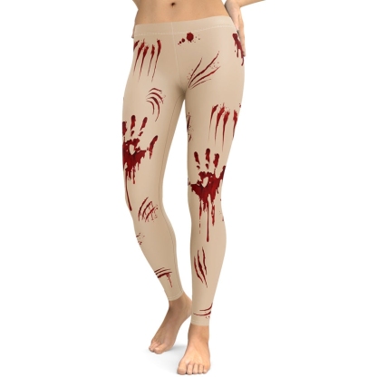 Bloody Halloween lady Compression Legging