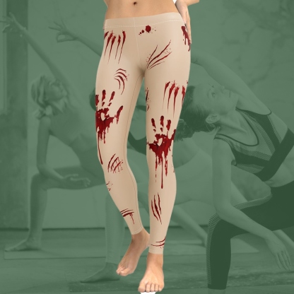 Bloody Halloween lady Compression Legging