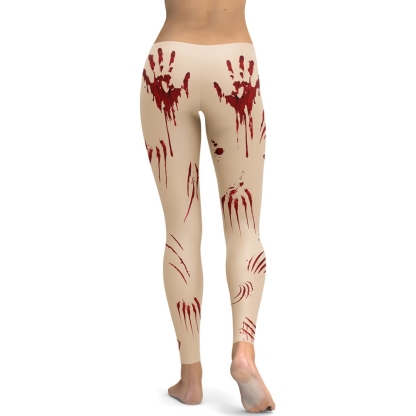 Bloody Halloween lady Compression Legging
