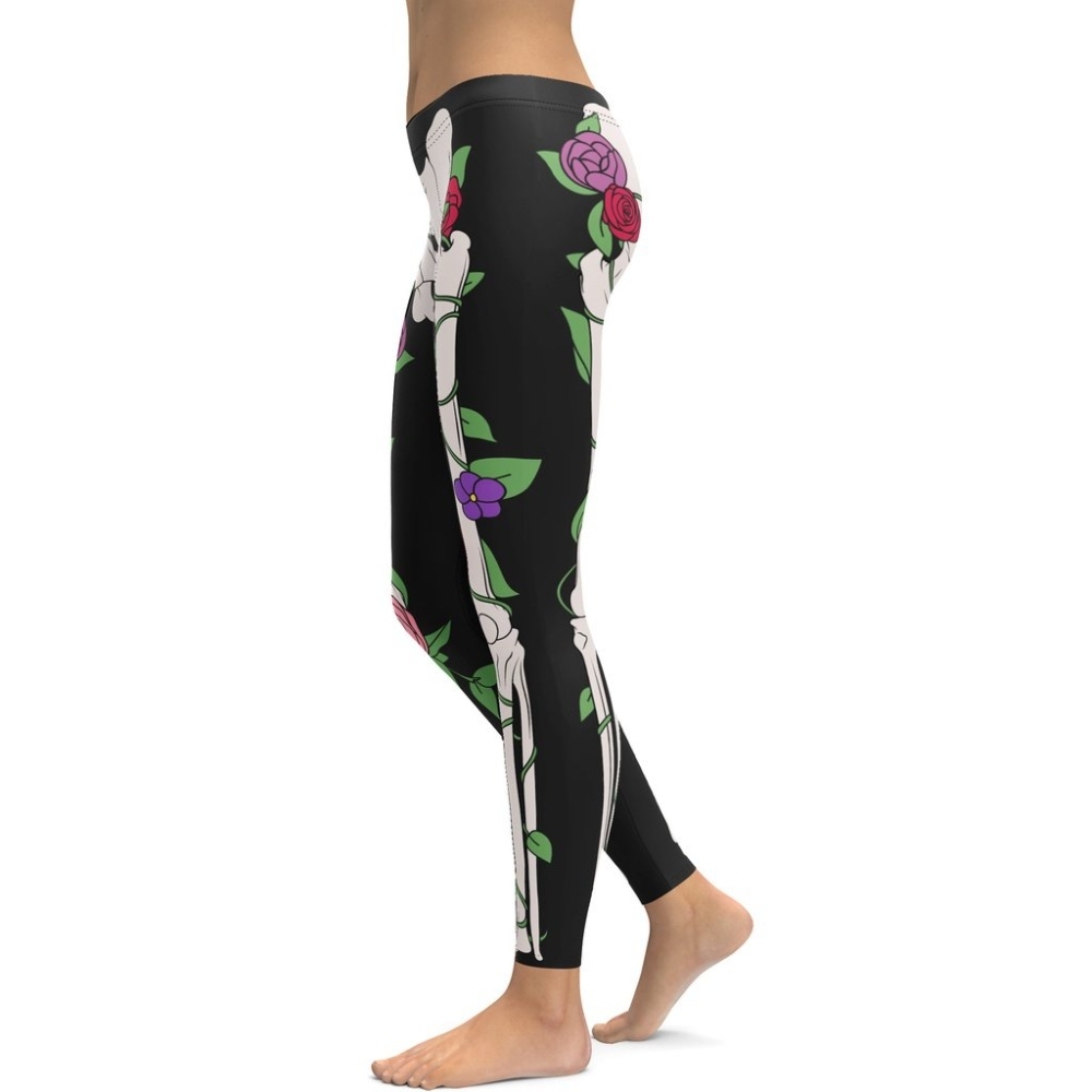 Blooming Skeleton lady Compression Legging