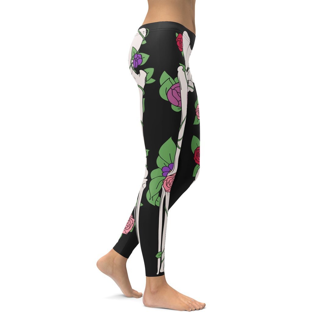 Blooming Skeleton lady Compression Legging