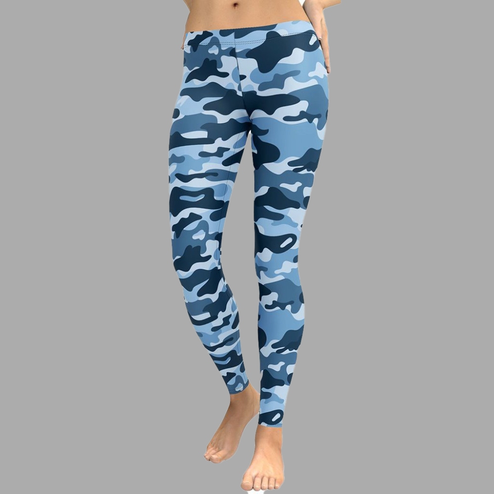 Blue Camo lady Compression Legging