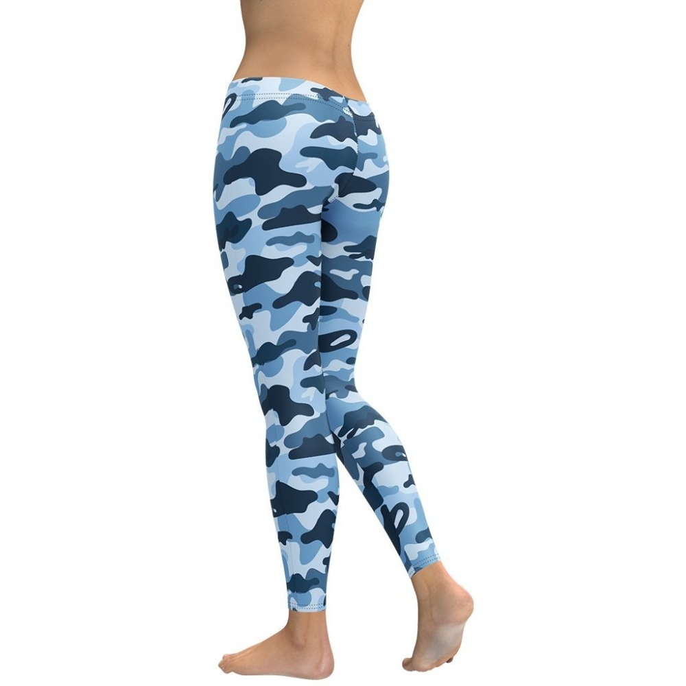 Blue Camo lady Compression Legging