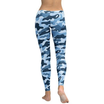 Blue Camo lady Compression Legging