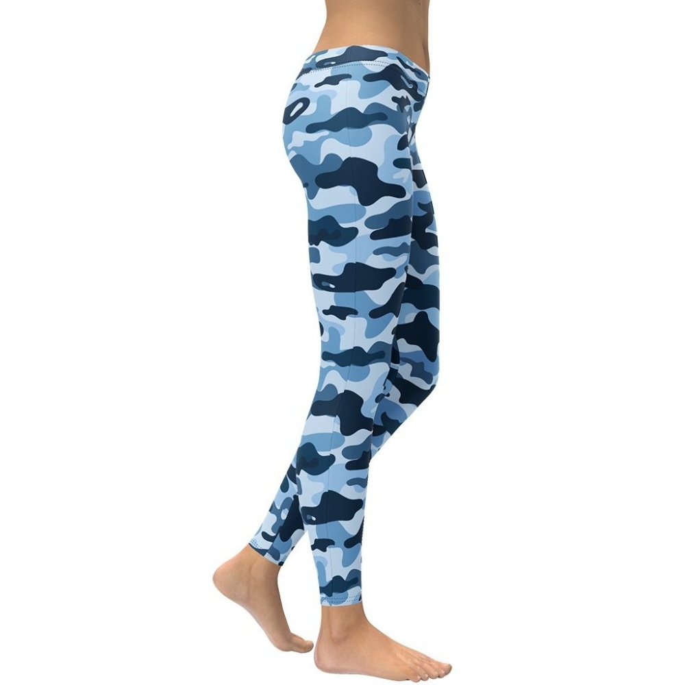 Blue Camo lady Compression Legging
