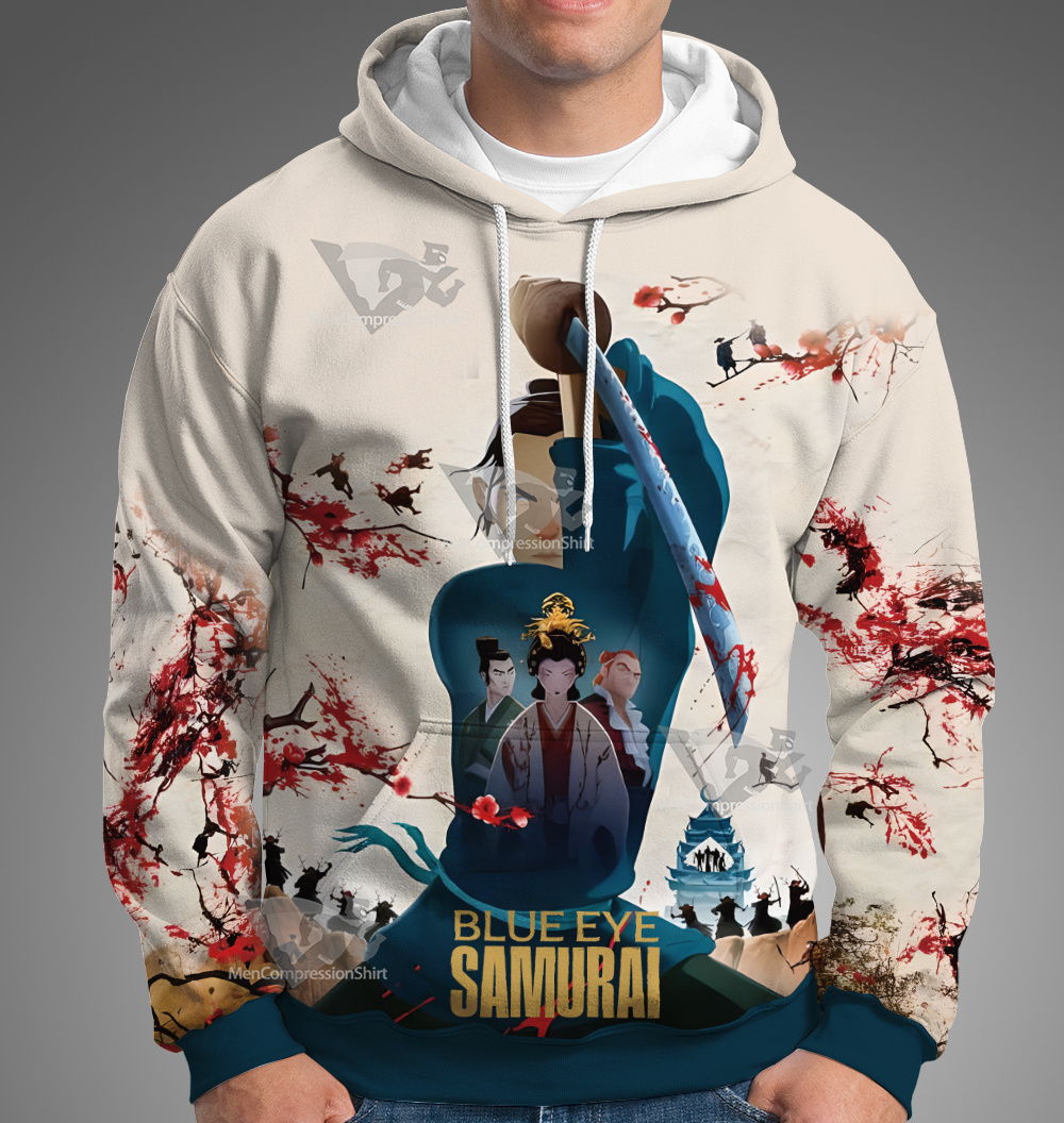 Blue Eye Samurai Battle Hoodie