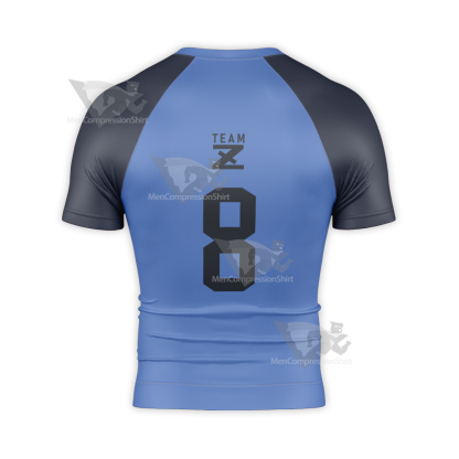 Blue Lock Bachira Meguru Blue Cosplay Short Sleeve Compression Shirt