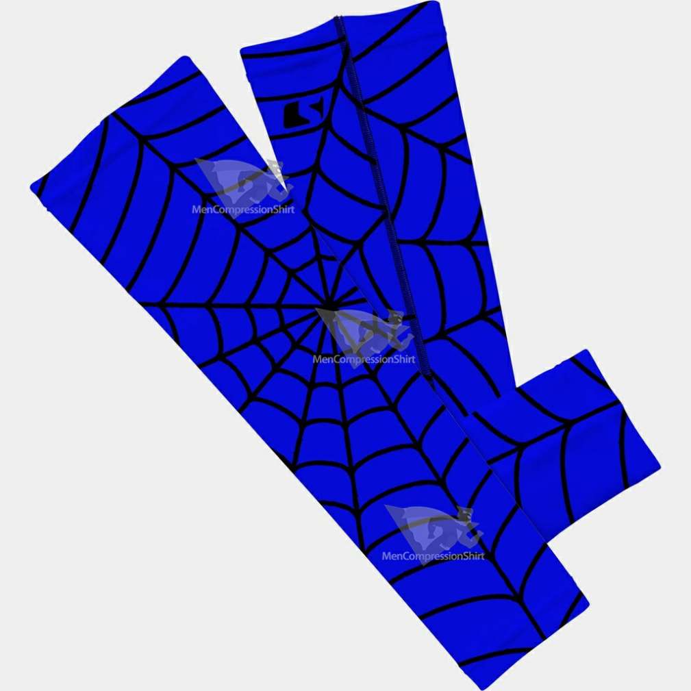 Blue With Black Web Pattern Arm Sleeve