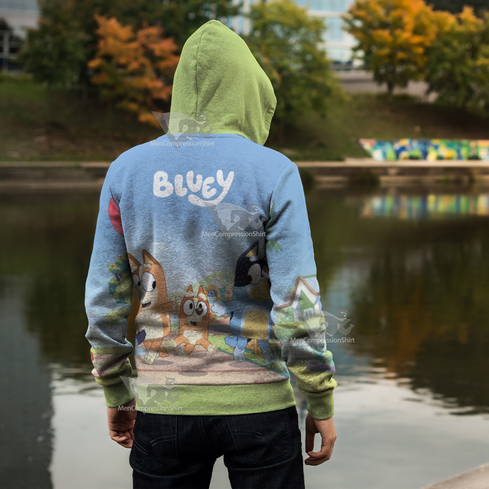 Bluey Tv Series 2018 Zip Up Hoodie