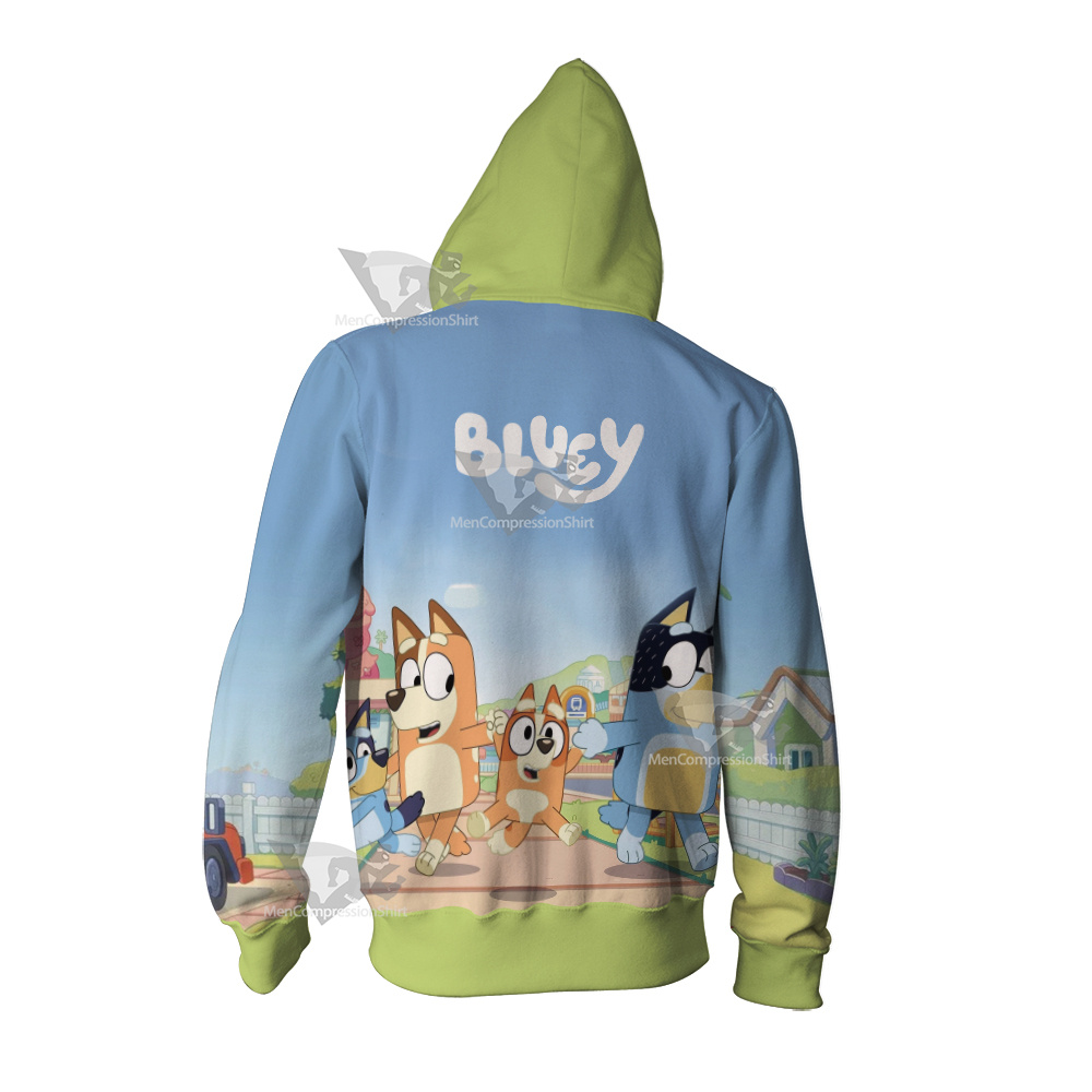 Bluey Tv Series 2018 Zip Up Hoodie