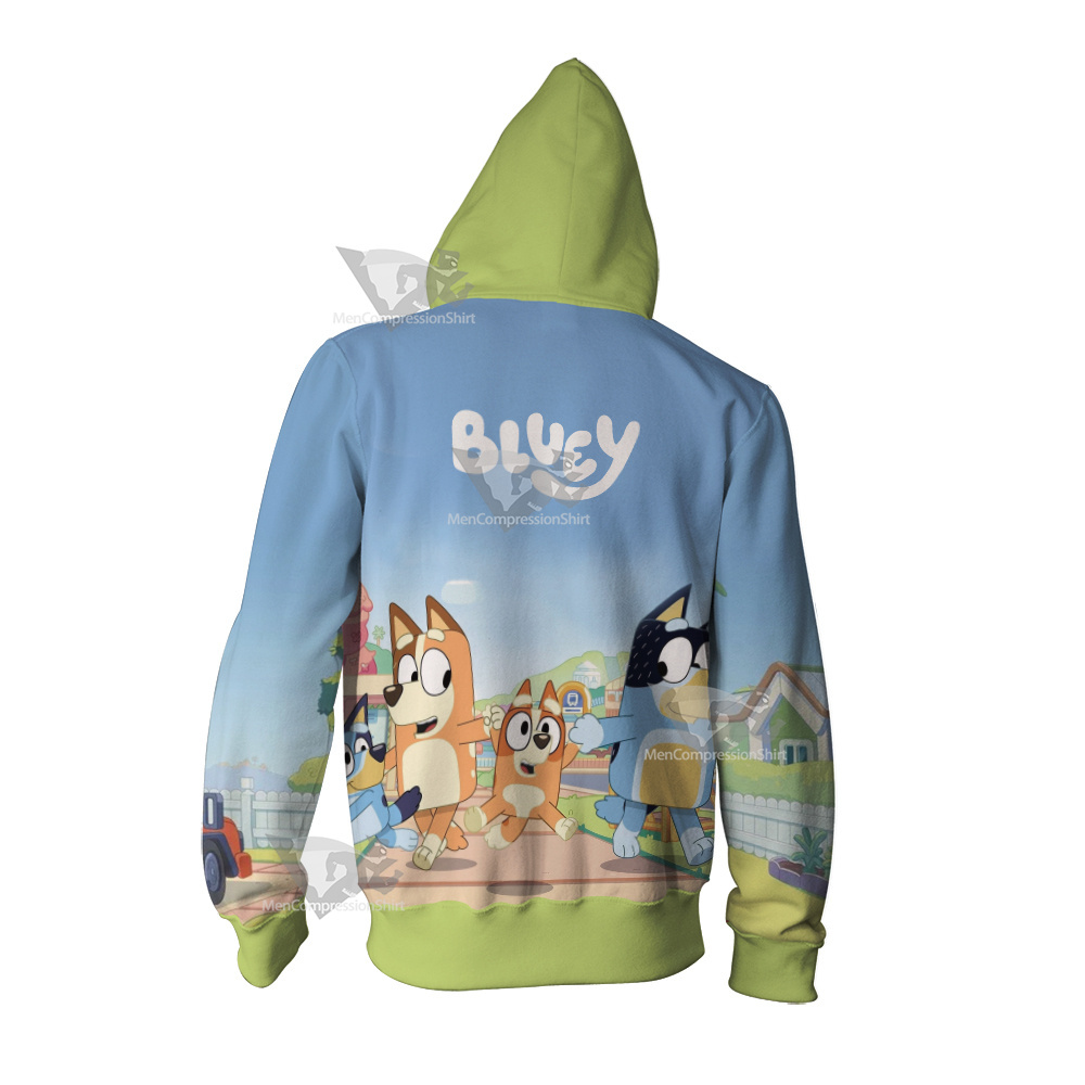 Bluey Tv Series 2018 Zip Up Hoodie