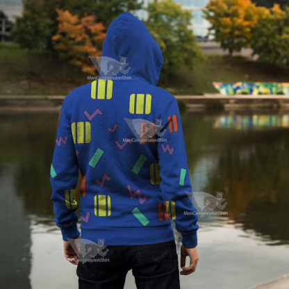 Bojack Hourseman Mr Peanutbutter Blue Cosplay Zip Up Hoodie