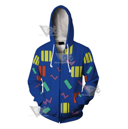 Bojack Hourseman Mr Peanutbutter Blue Cosplay Zip Up Hoodie