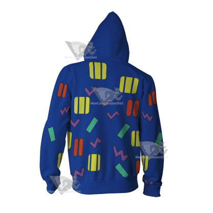 Bojack Hourseman Mr Peanutbutter Blue Cosplay Zip Up Hoodie