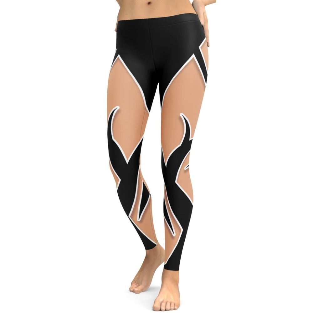 Bold Cut Outs lady Compression Legging