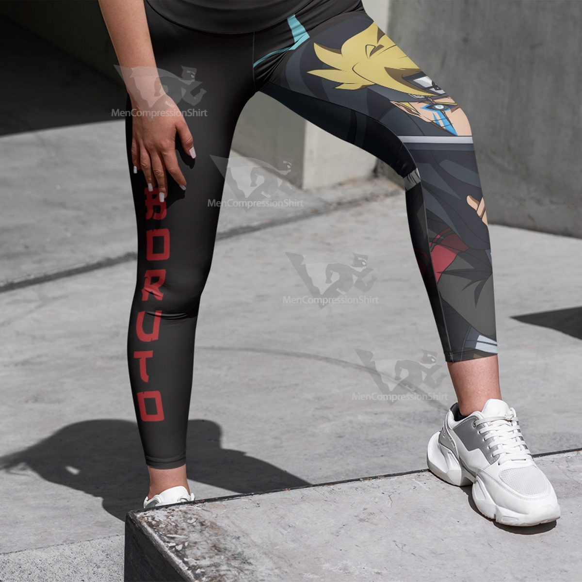 Boruto Unisex Classic Black Women Compression Legging-MensCompressionShirt
