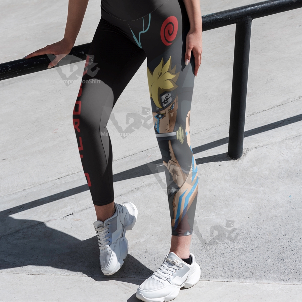Boruto Unisex Classic Black Women Compression Legging-MensCompressionShirt