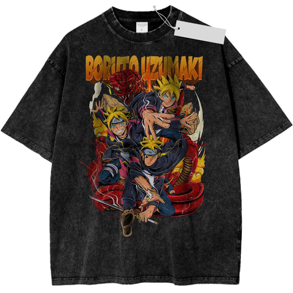 Naruto Boruto Uzumaki Ninja Anime Vintage T-Shirt