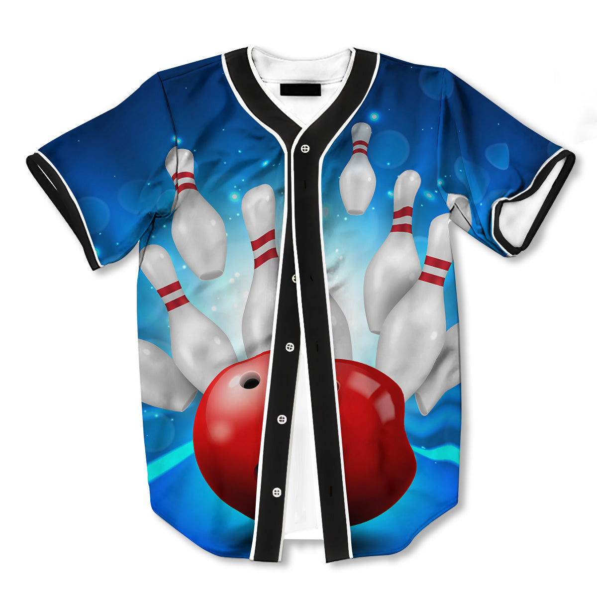 Bowling Strike 3d Print Full Size Baseball Jerseys