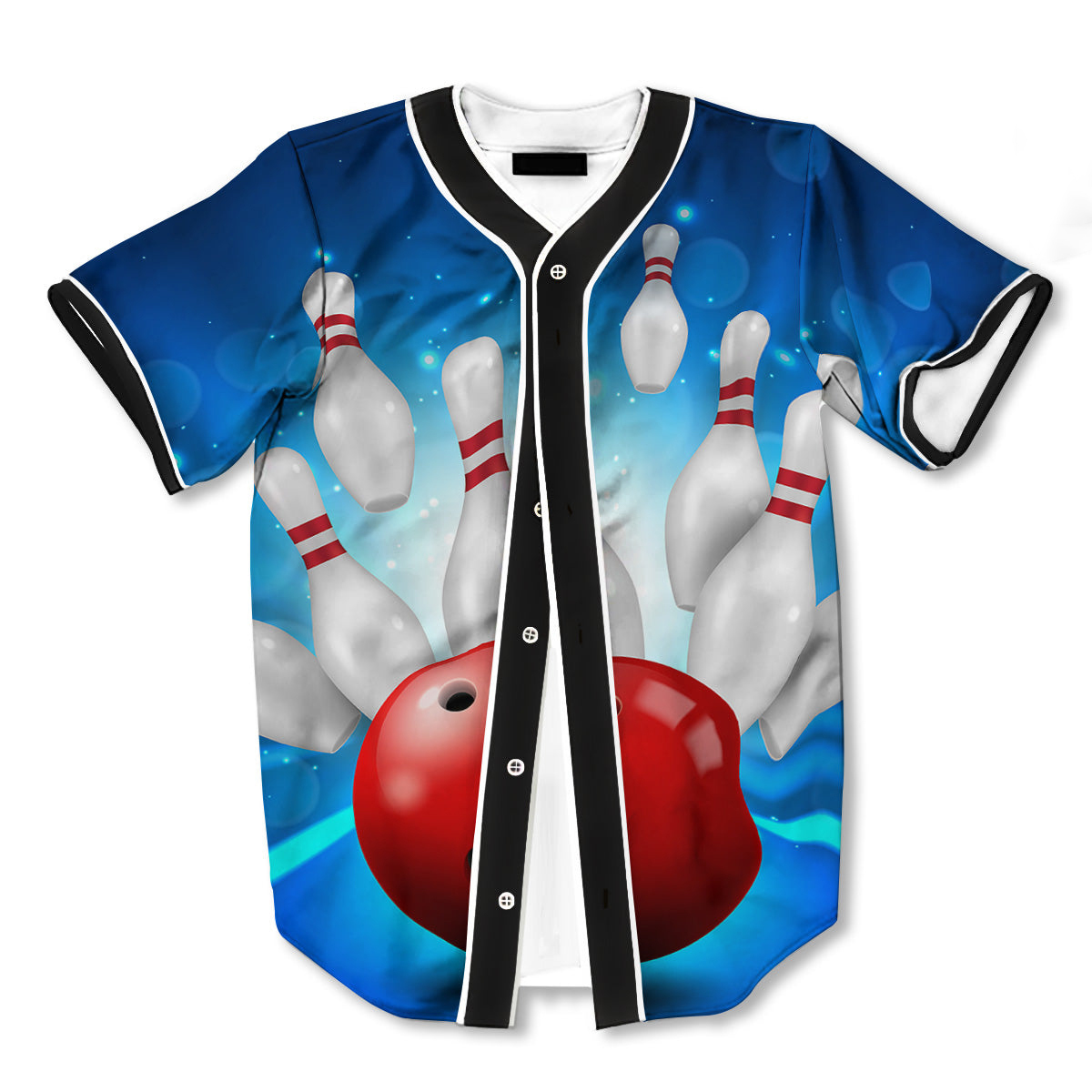 Bowling Strike 3d Print Full Size Baseball Jerseys