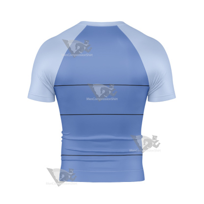 Bravest Warriors Chris Kirkman Blue Short Sleeve Compression Shirt